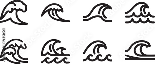 Bild auf Leinwand Silhouettes of various animals including deer, buffalo and rhinoceros Vector