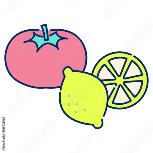 トマトとレモンのビタミンCアイコン（紫外線対策・インナーケア）