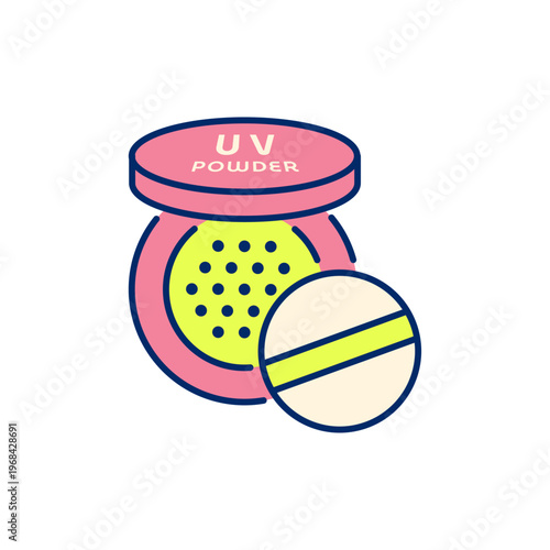UVパウダーの紫外線対策アイコン（メイク）