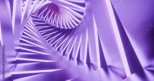 Abstract architecture background geometric shapes in design interior 3d render