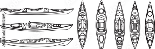 Historical naval vessel cross-sections and hull designs Vector