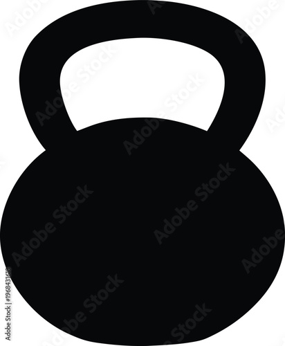 Kettlebell workout fitness exercise gym equipment vector icon