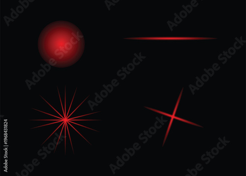 Abstract red and green visualizations on a black background data representation and scientific imagery