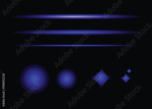 Abstract dark background with blue light streaks and bokeh effects creating a futuristic and dramatic visual