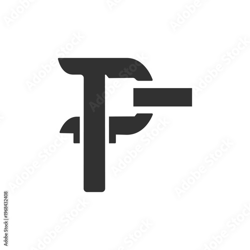 Micrometer measuring tool icon. Precision measurement and engineering inspection. Monochrome black and white symbol