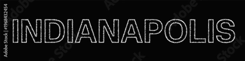 Sketch Indianapolis text design element