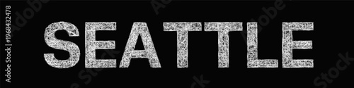 Sketch Seattle text design element