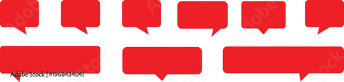 Free Download Bold Red Solid Speech Bubble Icons for Instant Messaging Social Media Alerts Chat Box Design Graphic Elements and Creative Communication Layouts for Designers - GFXLoad