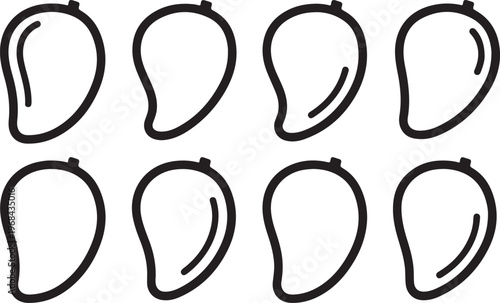 Eight examples of the letter o in different fonts and styles Vector