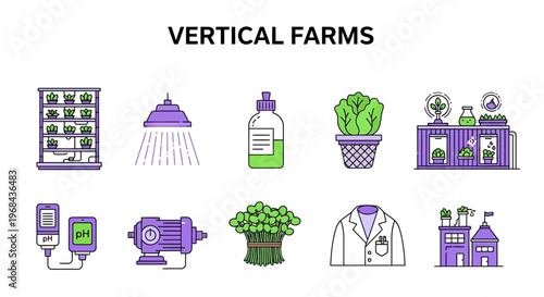Vertical farm sustainable agriculture concept.