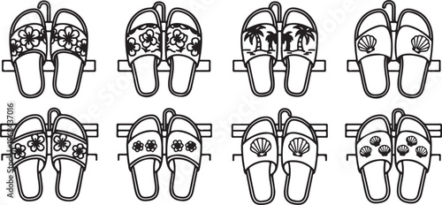 Vintage floral metal gate patterns with intricate designs Vector