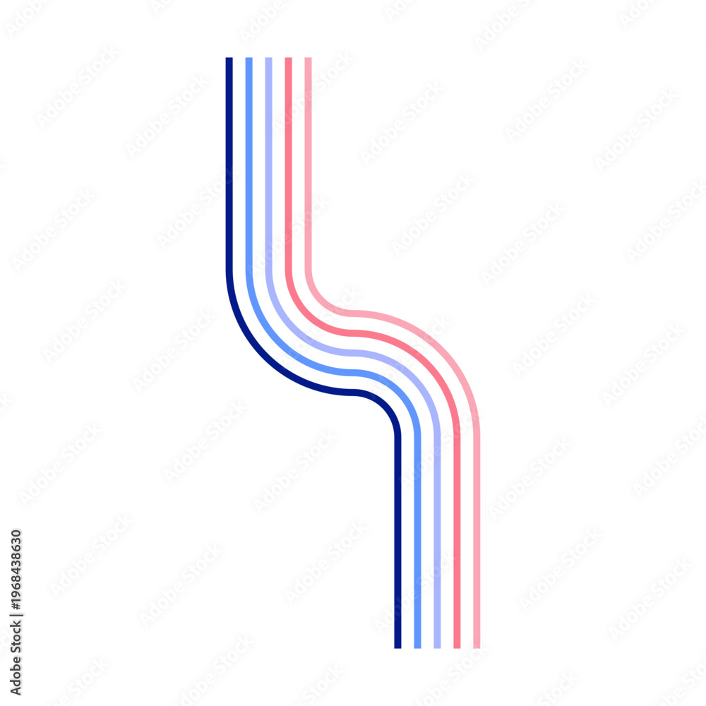 Obraz premium Groovy Lined Vector