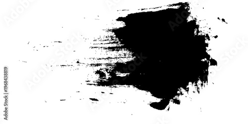 Abstract black paint brush