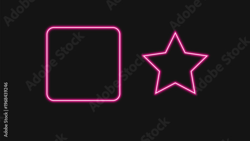 Pink Neon Square Stare 