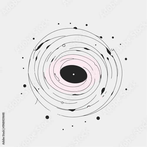 Vibrating Concentric Circles Op-Art Geometric Optical Illusion
