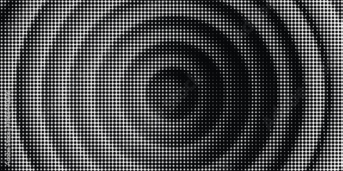 Grunge halftone gradient background. Faded grit noise texture. White and black sand wallpaper. Retro pixelated backdrop. Anime or manga style comic overlay.