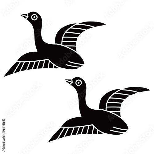 家紋です。二羽飛び雁といいます。