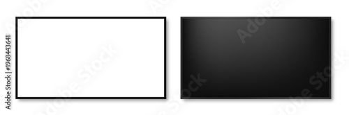 Modern TV Screen Mockup Blank and Realistic Display for Advertising, Branding, Presentation, Office and company Meeting Room Vector