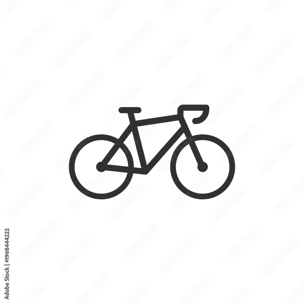 Obraz premium Classic bicycle icon. Urban transport and cycling mobility concept. Monochrome black and white symbol