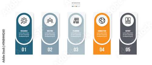 Template with step business infographic or option design.