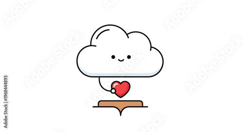 Cloud Holding Heart Book.