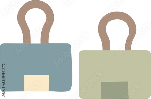 paper bag isolated on white background