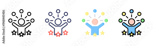 Leader icon set multiple style collection