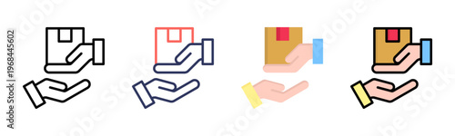 Delivery Service icon set multiple style collection