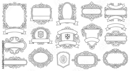 Ornate Label Shapes Borders.