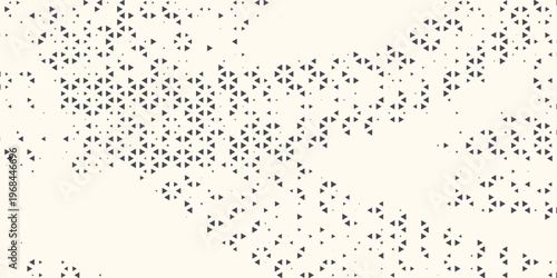 Triangle Shapes Vector Abstract Geometric Technology Background. Radial Composition Halftone Frame Triangular Retro Simple Pattern. Minimal Style Dynamic Tech Wallpaper