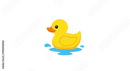 Rubber Duck In Water.