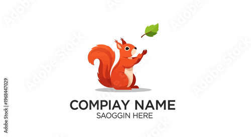 Squirrel Catching Green Leaf.