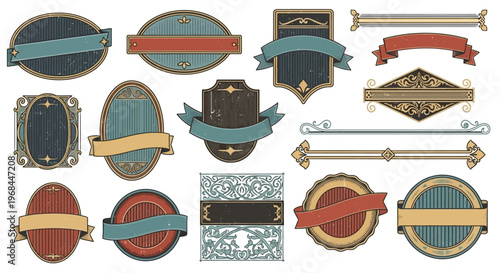 Vintage Label Badges Emblems.