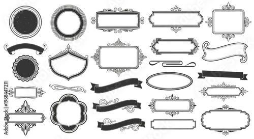 Vintage Label Design Elements.