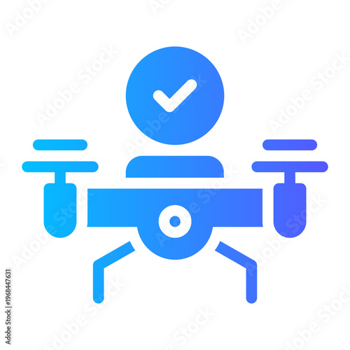 camera drone gradient icon