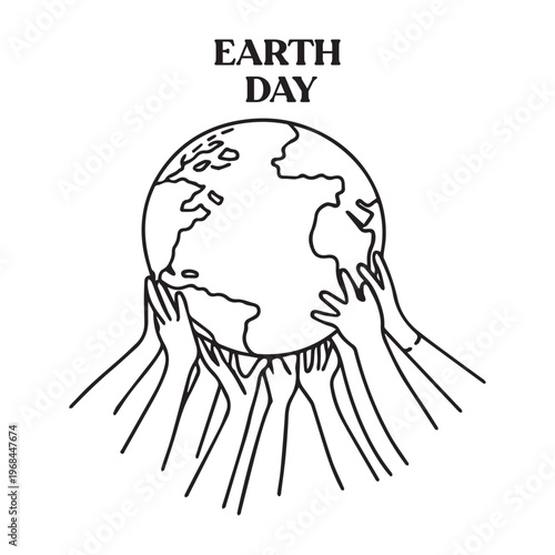 Hand Hold Planet Earth Line and Silhouette Icon Set. Human Protect Environmental Bio Pictogram. Global Peace, Support, Help, Save Symbol Collection on White Background. Isolated Vector Illustration