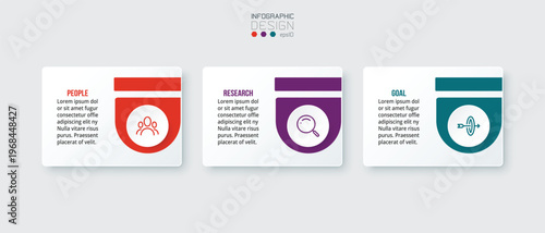 Business concept infographic template with option.