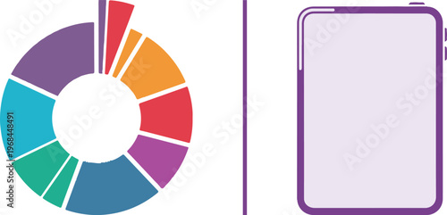 A vector illustration featuring a simple calendar page icon on the left and a ringing landline telephone on the right, separated by a vertical line.