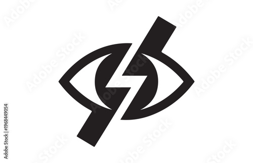 Eye icon with a lightning bolt passing through the pupil, indicating a quick glimpse or fast vision.