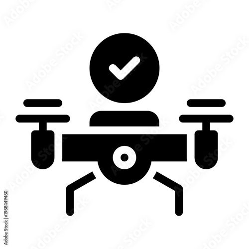 camera drone glyph icon