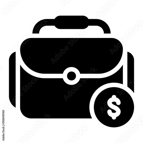 camera bag glyph icon