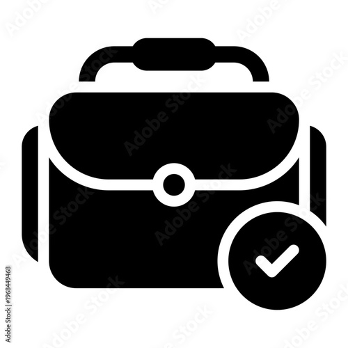 camera bag glyph icon