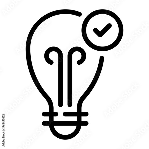 bulb line icon