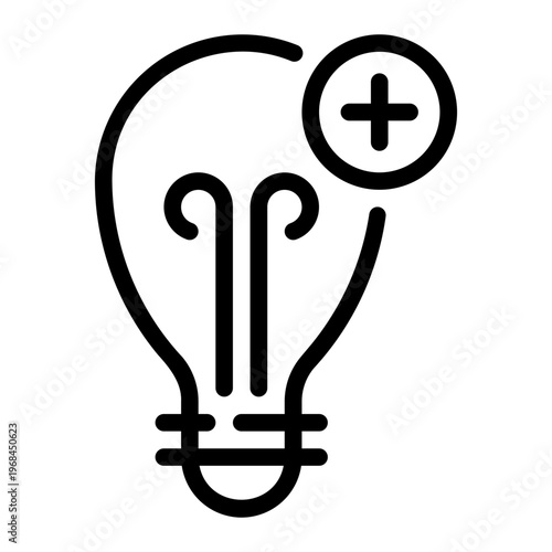 bulb line icon