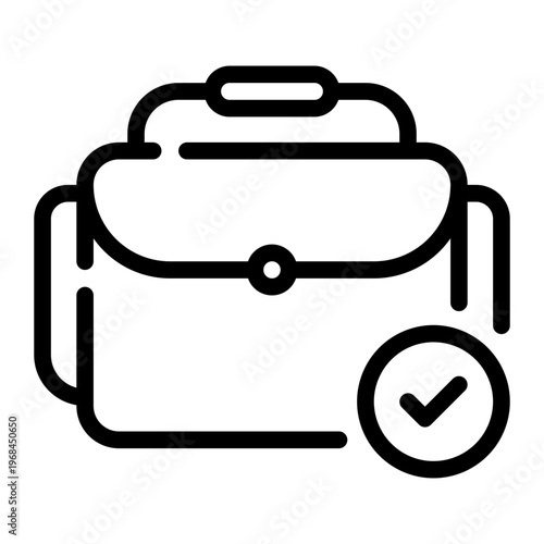 camera bag line icon