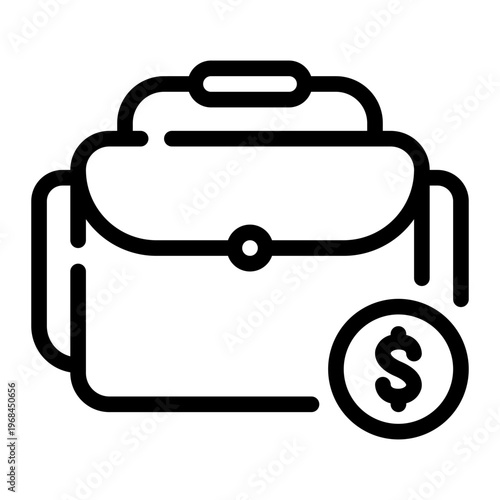 camera bag line icon