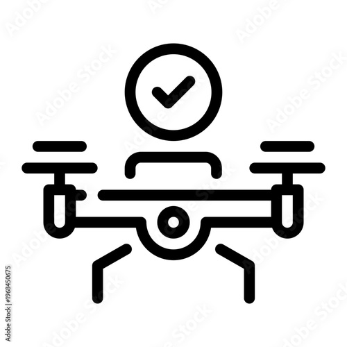 camera drone line icon