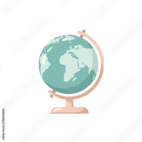 World Globe Illustration Isolated on White Background