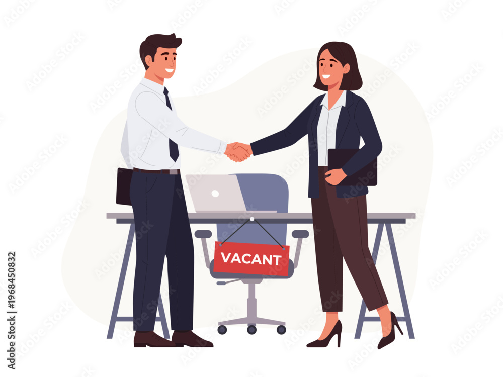 Fototapeta premium we are hiring design job vacancy people boss hire new employee staff member business recruiting