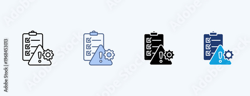 Risk Assessment Multiple Icon